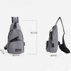 Custom sling chest bag sport crossbody shoulder sling bag backpack with usb charger