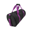 Black Strong Cylinder Round Shape 1680D Nylon Gym Bags with Purple Straps