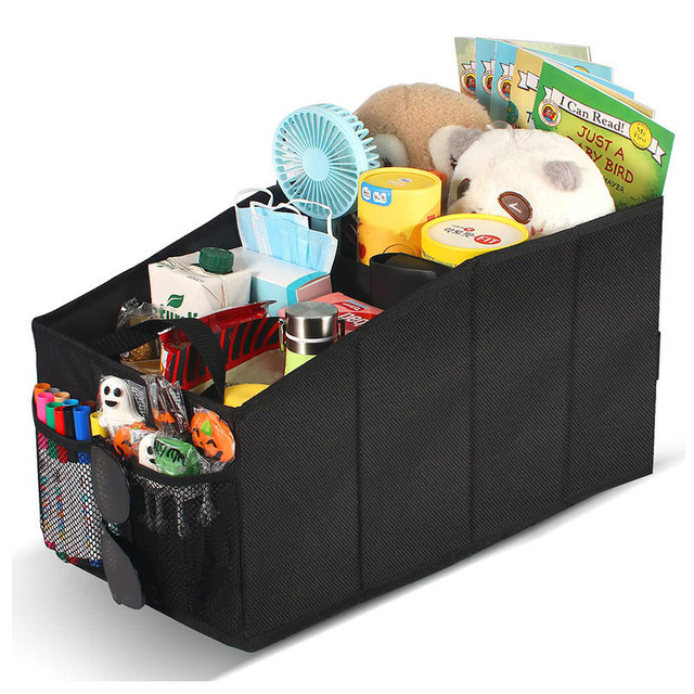 High Quality Collapsible Car Trunk Back Seat Organizer Box Portable Toy Snack Book Storage Bag