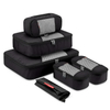Black Waterproof Packing Cubes for Travel Hot Sell 6 Pcs Set Breathable Luggage Packing Organizers for Outdoor Travelling
