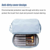 Private Label Double Layer Makeup Bag Waterproof Cosmetic Bags Organizer for Women Travel Toiletry Bag Large Brush Case