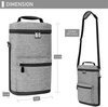 Outdoor Travel 2 Bottle Custom Or Standard Thermos Wine Cooler Bags Single Shoulder Insulated Bag With Handle