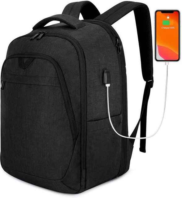 Anti Theft Smart Business Office Travel Laptop Backpack with Usb Charging Port Large Custom Logo Backpacks