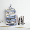 Collapsible Unisex Custom Logo Travel Blue Roll Up Makeup Cosmetic Bag Toiletry Bags With Handle