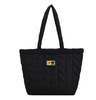 Winter puffer bag for women portable carry on shoulder luxury large puffy bags lightweight filling quilted puffer bags