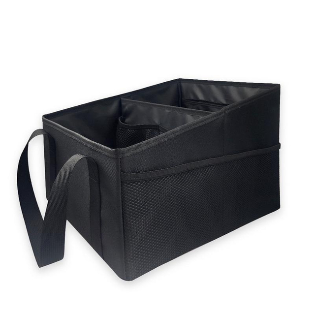 Foldable Black Custom Logo Car Trunk Organizer Multifunctional Storage Tools Box With Handle For Auto Cars