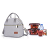 Functional Double Compartment Custom Logo Thermal Insulation Lunch Bag With Shoulder Strap