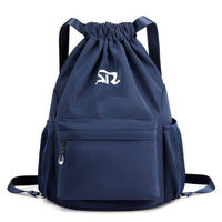 Custom Logo Lightweight Nylon Drawstring Backpack Waterproof String Backpacks Sports Gym Bag