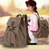 Vintage Stylish Wholesale Customized Factory Price China Manufacturer Khaki Cotton Canvas Drawstring Backpack Bags