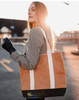 Wholesale Large Reusable Custom Logo Print Paper Waterproof Washable Tear Resistant Kraft Canvas Tote Bag with Cotton Handles