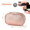 Custom Portable Small Cosmetic Bags for Women And Girls Waterproof Black Leather Makeup Brush Organizer Bag