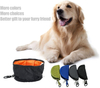 Canvas Portable for Easy Travel Foldable and Pocket Size Walking Hiking Camping Fabric Collapsible Water Bowl for Dogs