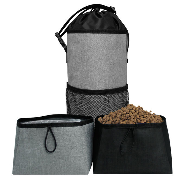 Collapsible Pet Food Storage Bag Travel Portable Foldable Dog Feeding Bowl Water and Food Bowls for Pets Dogs Cats