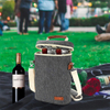 Leakproof Travel Thermal Insulated Wine Cooler Tote 2 Bottle Wine Carring Sling Cooler Bag with Adjustable Shoulder Strap