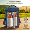 Custom Logo 2 Bottle Insulated Leakproof Wine Cooler Bag for Picnic, Travel, Wine Gifts for Women