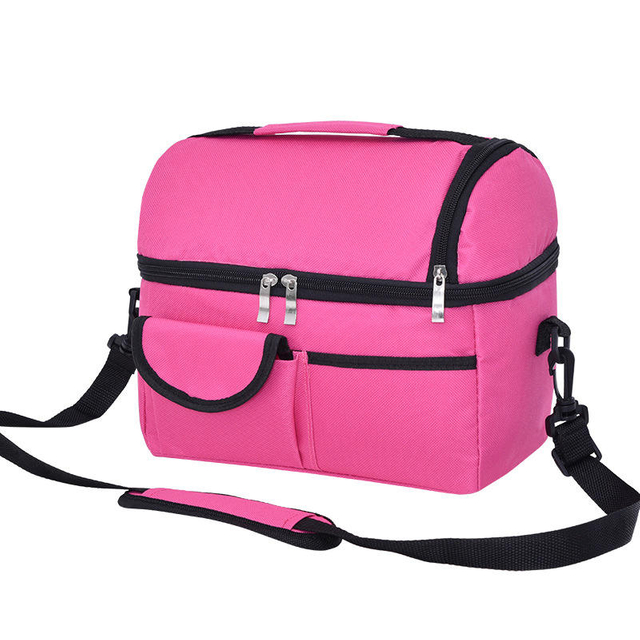 Amazon's Hot Sales Custom Double Portable Large Capacity Lunch Bag Insulated Cooler Bag