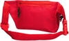 First Aid Fanny Pack Waist Bag with 3 Zippered Compartments Adjustable Strap for Lifeguard Hiking Travel Men Women Durable Red