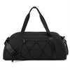 Personalized Black Sports Gym Duffle Bag with Shoes Compartment Waterproof Large Travel Bag for Men