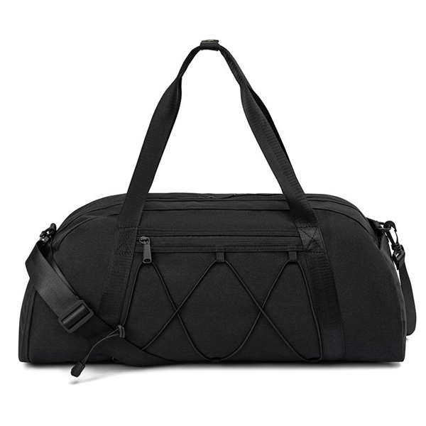 Personalized Black Sports Gym Duffle Bag with Shoes Compartment Waterproof Large Travel Bag for Men
