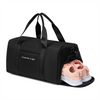 Woman Gym Sport Duffle Bag with Wet Pocket And Shoes Compartment Black Travel Duffel Bag for Women
