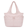 Fashionable Quilted Tote Shoulder Bag Portable Puffer Bag Lightweight Fluffy Handbag for Woman