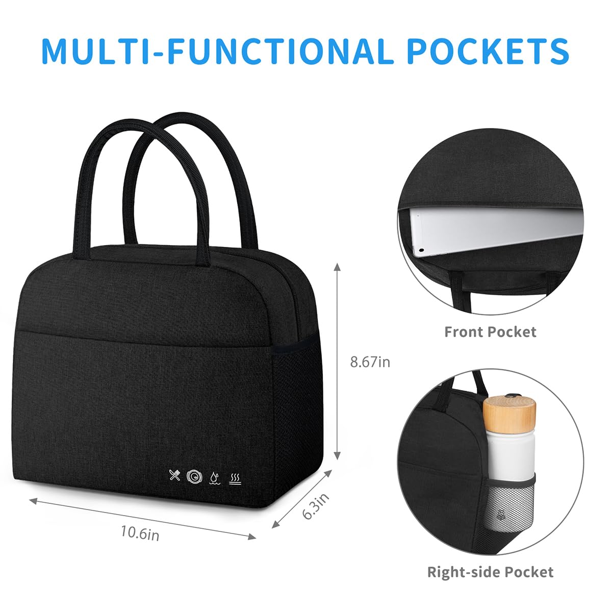 Reusable Insulated Lunch Tote Bag Wholesale Product Details
