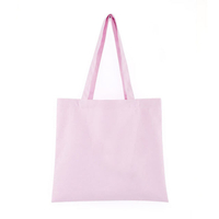 Promotional Recyclable 12oz Custom Logo Printing Pink Black White Cotton Canvas Tote Bag