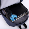 Customize Black Gray And Blue Laptop Backpack With USB Charging