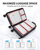 Packing Cubes for Suitcases 6 Set Packing Cubes for Travel Accessories Lightweight Luggage Suitcase Organizer Bags Set Travel Cubes for Packing