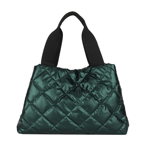 Puffer Shoulder Bag for Women Cotton Padded Tote Bag Bubble Handbag Purse Top Hand Bag