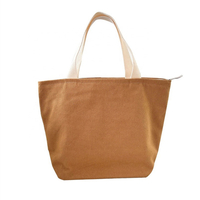Portable Cotton Canvas Tote Lunch Bag for Adult Lunch Box Storage Food Delivery Office Thermal Cooler Lunch Bag