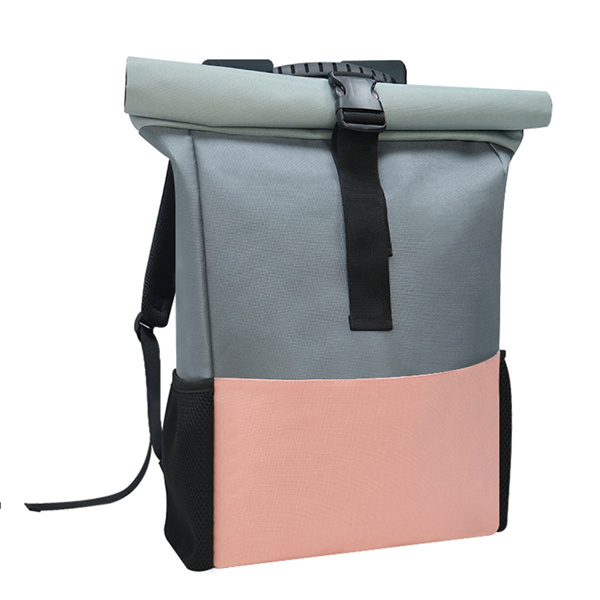 New Custom Logo Rolltop Business Laptop Backpacks Bookbags Unisex School Bags Polyester Waterproof Backpack Daypack Large