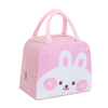 2024 Sublimation Blank Lunch Tote Box Kids Cooler Bag Waterproof Thermal Delivery Food Bag with Cute Animal Printing Logo