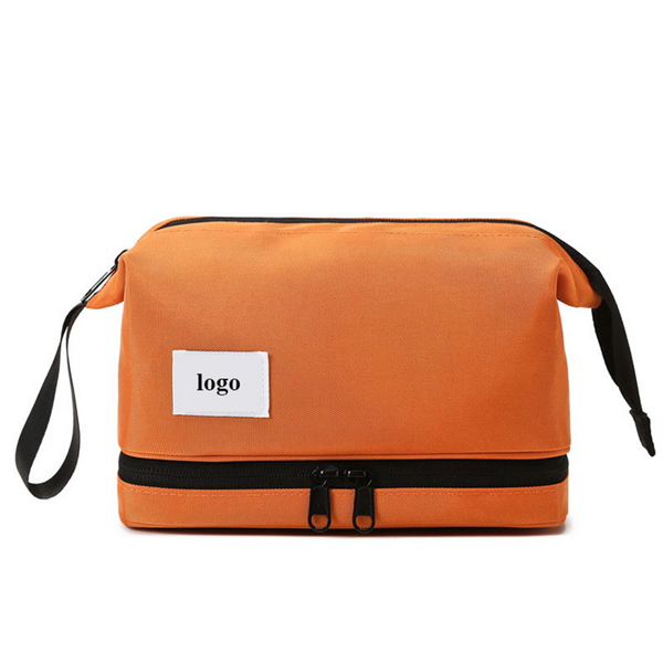 Custom logo Wholesale High Quality Travel Toiletry Bag Mens Large Makeup Bag,double Layer Cosmetic Bag,travel