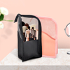 Small Simple Portable Foldable Easy Access Designer Lightweight Zipper Polyester Travel Makeup Toiletry Cosmetic Bag for Women