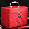 Designer Water-resistant Customized Easy Access Zipper Make Up Pouch Pu Leather Makeup Cosmetic Toiletry Bag