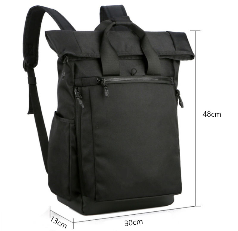 Fashion Roll Top Backpack Waterproof Custom Men Anti-theft Backpacks Large Capacity Roll Up Backpack for Traveling