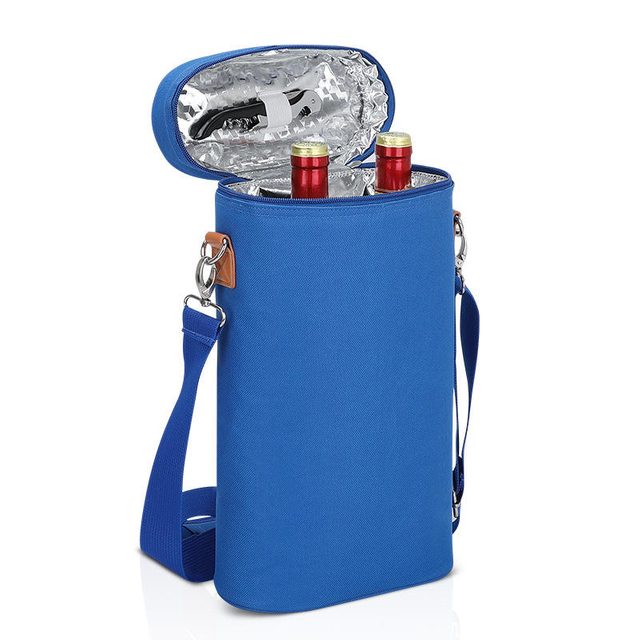Amazon's new wine cooler bag warm cold wine bag blue business people with one shoulder slung wine bag