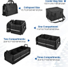Car Trunk Storage Bag 3 Compartments with Cooler Storage Organizer Foldable Storage Car Grocery Rear Fit for SUV
