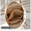 Custom Reusable Linen Shoulder Tote Bag for Women Girls Large Capacity Handbags Tote Bag for Shopping Beach