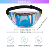 Waterproof Cute Holographic Festival Party Travel Rave Hiking Waist Bag Women Cute Fanny Pack