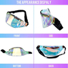 Waterproof Cute Holographic Festival Party Travel Rave Hiking Waist Bag Women Cute Fanny Pack