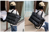 Designer Nylon Down Coat Quilt Puffer Duffle Bag Gym Sports Yoga Mat Carrying Bag Puffy Clutch Bag