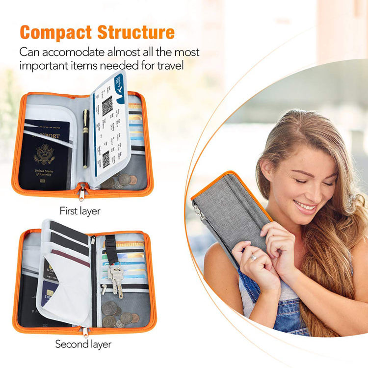 RFID Business card holder family passport holder travel wallet