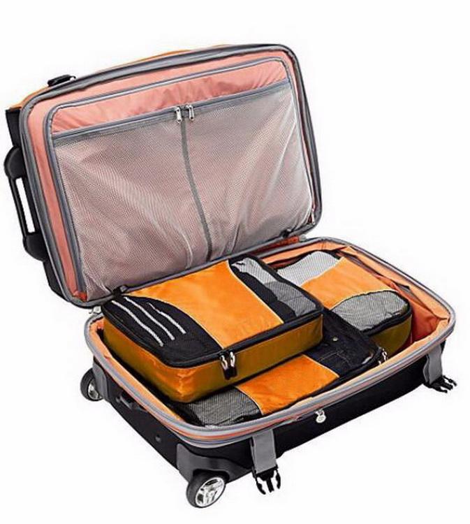 3pcs set packing cubes kits for travelling luggage cloth organizer