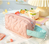 Portable Makeup Storage Pink Make Up Pouch Quilted Cosmetic Bag Fashion Women's Hand-held Cosmetic Bag