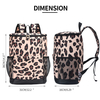 large space 24 cans wine bottle insulation lightweight cooler compartment leopard print custom backpack cooler bag