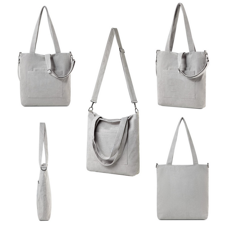 Fashion Travel Daily Girls Handbag Custom Canvas Sling Shoulder Bag Women Corduroy Tote Bag