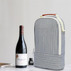 Insulated 2 Bottles Wine Tote Carrier Cooler Bag for Travel Picnic