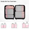 6pcs Set Durable Travel Luggage Packaging Organizer for Suitcase Lady Girl Shoe Cloth Customized Packing Cubes